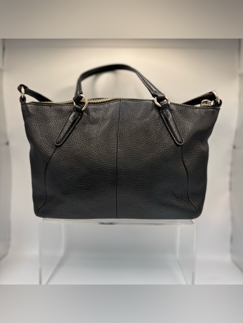 Coach Kelsey Small Black Leather Satchels - Picture 3 of 10